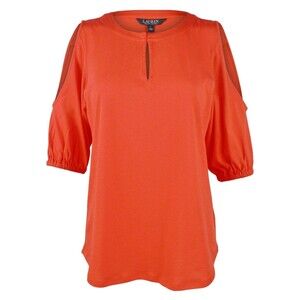 Women's Cold-Shoulder Keyhole Top-R-XL